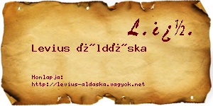 Levius Áldáska névjegykártya