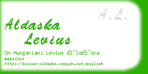 aldaska levius business card